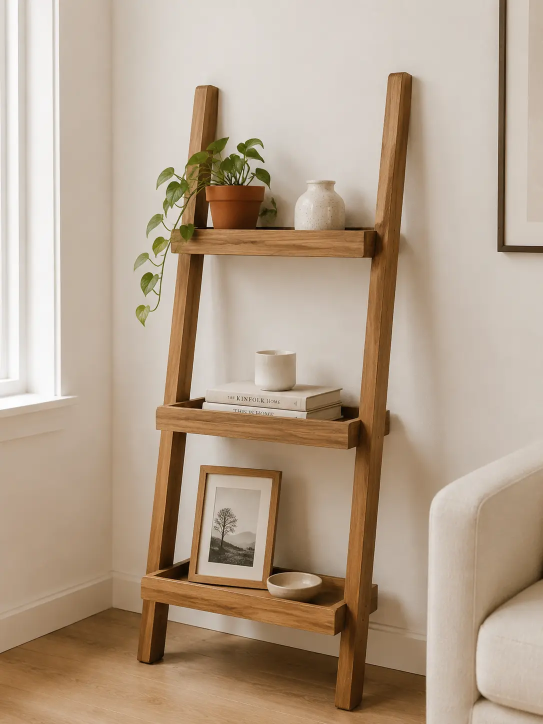 floating shelf decor for renters